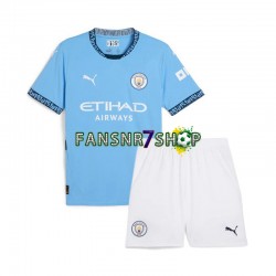 Manchester City fußball trikot Kinder Heim 2024-2025 Kurzarm