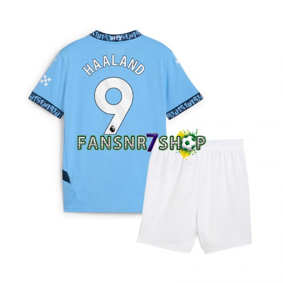 Manchester City fußball trikot Erling Haaland 9 Kinder Heim 2024-2025 Kurzarm