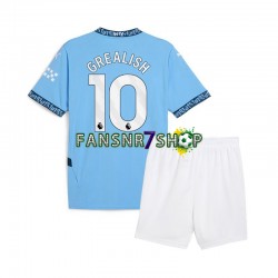 Manchester City fußball trikot Jack Grealish 10 Kinder Heim 2024-2025 Kurzarm