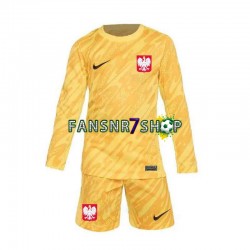Polen fußball trikot Euro 2024 Torhüter Kinder Heim Langarm