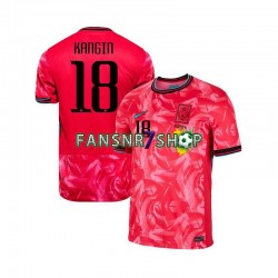 Südkorea fußball trikot KANGIN 18 Herren Heim 2024 Kurzarm