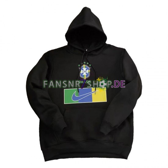 Brasilien Herren Kapuzenpullover Schwarz 2022-2023