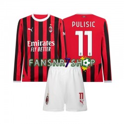 AC Mailand fußball trikot Christian Pulisic 11 Kinder Heim 2024-2025 Langarm