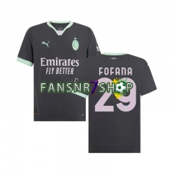 AC Mailand fußball trikot Fofana 29 Herren Ausweich 2024-2025 Kurzarm