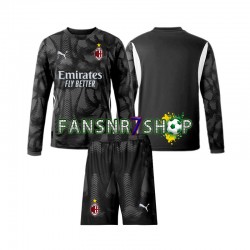 AC Mailand fußball trikot Torhüter Kinder Heim Schwarz 2024-2025 Langarm