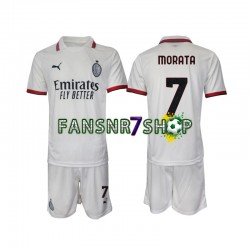 AC Mailand fußball trikot Morata 7 Kinder Auswärts 2024-2025 Kurzarm