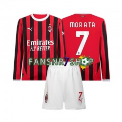 AC Mailand fußball trikot Morata 7 Kinder Heim 2024-2025 Langarm