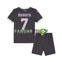 AC Mailand fußball trikot Morata 7 Kinder Ausweich 2024-2025 Kurzarm