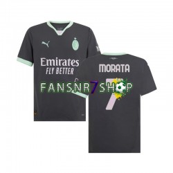 AC Mailand fußball trikot Morata 7 Herren Ausweich 2024-2025 Kurzarm