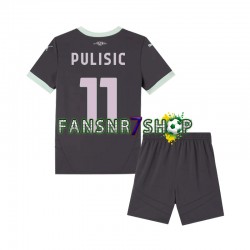 AC Mailand fußball trikot Pulisic 11 Kinder Ausweich 2024-2025 Kurzarm