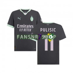 AC Mailand fußball trikot Pulisic 11 Herren Ausweich 2024-2025 Kurzarm