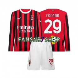 AC Mailand fußball trikot Youssouf Fofana 29 Kinder Heim 2024-2025 Langarm