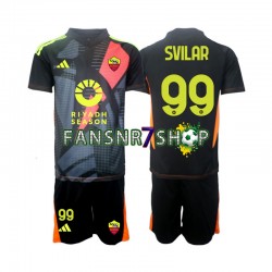 AS Rom fußball trikot Mile Svilar 99 Torhüter Kinder Heim 2024-2025 Kurzarm