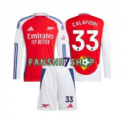 Arsenal fußball trikot Riccardo Calafiori 33 Kinder Heim 2024-2025 Langarm