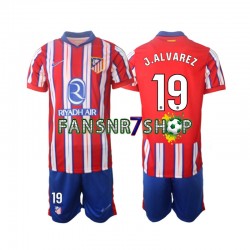Atlético Madrid fußball trikot J.Alvarez 19 Kinder Heim 2024-2025 Kurzarm