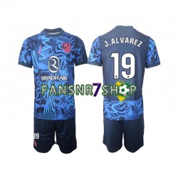 Atlético Madrid fußball trikot J.Alvarez 19 Kinder Ausweich 2024-2025 Kurzarm