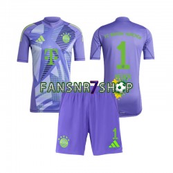FC Bayern München fußball trikot Neuer 1 Torhüter Kinder Auswärts 2024-2025 Kurzarm
