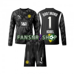 Borussia Dortmund fußball trikot Gregor Kobel 1 Torhüter Kinder Viertes 2024-2025 Langarm