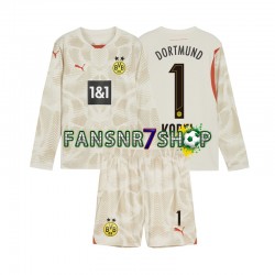 Borussia Dortmund fußball trikot Gregor Kobel 1 Torhüter Kinder Heim 2024-2025 Langarm