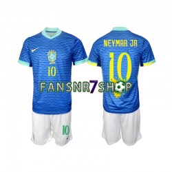 Brasilien fußball trikot Neymar JR 10 Kinder Auswärts 2024 Kurzarm