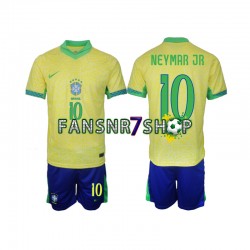 Brasilien fußball trikot Neymar JR 10 Kinder Heim 2024 Kurzarm