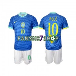 Brasilien fußball trikot PELE 10 Kinder Auswärts 2024 Kurzarm