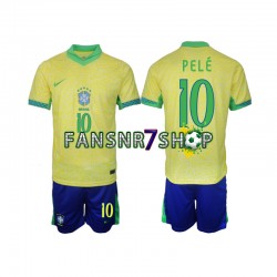 Brasilien fußball trikot PELE 10 Kinder Heim 2024 Kurzarm