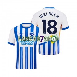 Brighton Hove Albion fußball trikot WELBECK 18 Herren Heim 2024-2025 Kurzarm