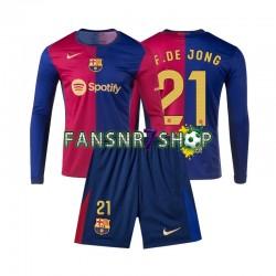 FC Barcelona fußball trikot Frenkie de Jong 21 Kinder Heim 2024-2025 Langarm