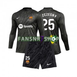 FC Barcelona fußball trikot Wojciech Szczesny 25 Torhüter Kinder Auswärts 2024-2025 Langarm