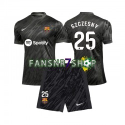 FC Barcelona fußball trikot Wojciech Szczesny 25 Torhüter Kinder Auswärts 2024-2025 Kurzarm