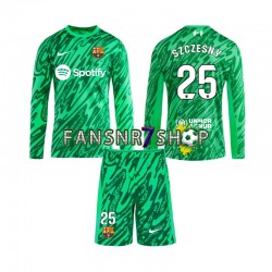 FC Barcelona fußball trikot Wojciech Szczesny 25 Torhüter Kinder Heim 2024-2025 Langarm