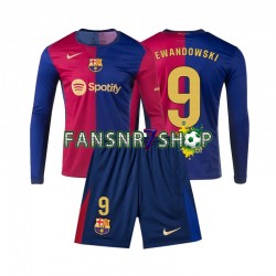 FC Barcelona fußball trikot Lewandowski 9 Kinder Heim 2024-2025 Langarm