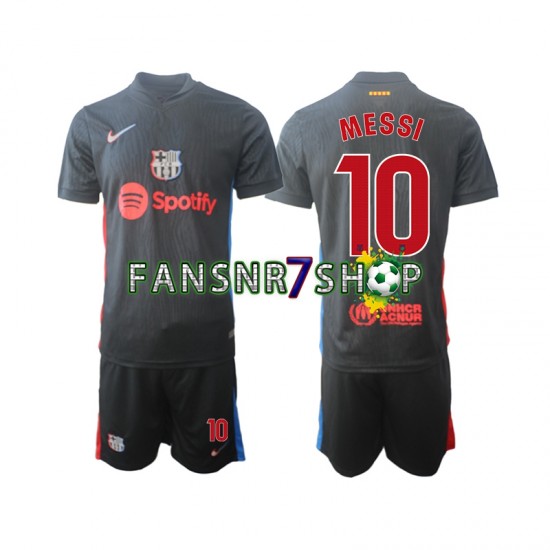 FC Barcelona fußball trikot Lionel Messi 10 Kinder Auswärts 2024-2025 Kurzarm