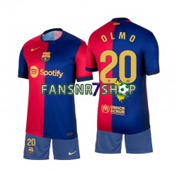 FC Barcelona fußball trikot Olmo 20 Kinder Heim 2024-2025 Kurzarm