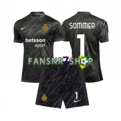 Inter Mailand fußball trikot Yann Sommer 1 Torhüter Kinder Ausweich 2024-2025 Kurzarm