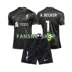 Liverpool fußball trikot Alisson Becker 1 Torhüter Kinder Heim 2024-2025 Kurzarm