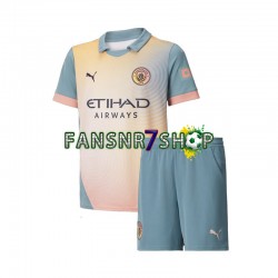 Manchester City fußball trikot Kinder Viertes 2024-2025 Kurzarm