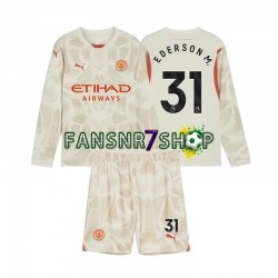 Manchester City fußball trikot Ederson Moraes 31 Torhüter Kinder Ausweich 2024-2025 Langarm