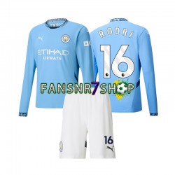 Manchester City fußball trikot Rodri 16 Kinder Heim 2024-2025 Langarm