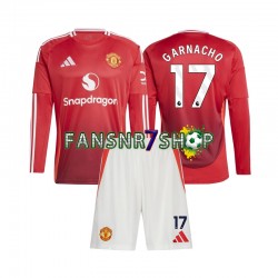 Manchester United fußball trikot Alejandro Garnacho 17 Kinder Heim 2024-2025 Langarm