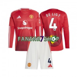 Manchester United fußball trikot Matthijs de Ligt 4 Kinder Heim 2024-2025 Langarm