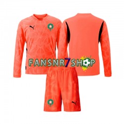 Marokko fußball trikot Torhüter Kinder Heim 2024 Langarm
