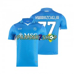SSC Neaples fußball trikot Khvicha Kvaratskhelia 77 Herren Heim 2024-2025 Kurzarm