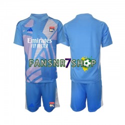Olympique Lyon fußball trikot Torhüter Kinder Ausweich Blau 2024-2025 Kurzarm