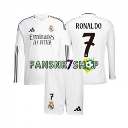 Real Madrid fußball trikot Cristiano Ronaldo 7 Kinder Heim 2024-2025 Langarm
