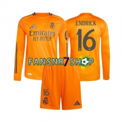 Real Madrid fußball trikot Endrick 16 Kinder Auswärts 2024-2025 Langarm