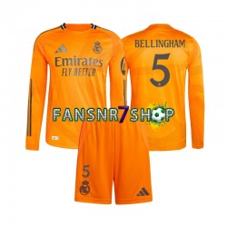 Real Madrid fußball trikot Jude Bellingham 5 Kinder Auswärts 2024-2025 Langarm