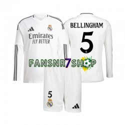 Real Madrid fußball trikot Jude Bellingham 5 Kinder Heim 2024-2025 Langarm