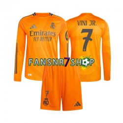 Real Madrid fußball trikot Vinicius Junior 7 Kinder Auswärts 2024-2025 Langarm